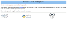 Tablet Screenshot of lists.mb21.co.uk